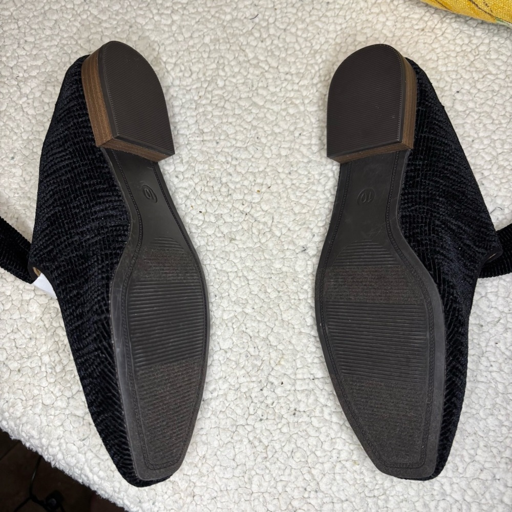 Black Chenille Bow Mary Jane Clog Shoes Size 10 NWOB - Picture 8 of 10